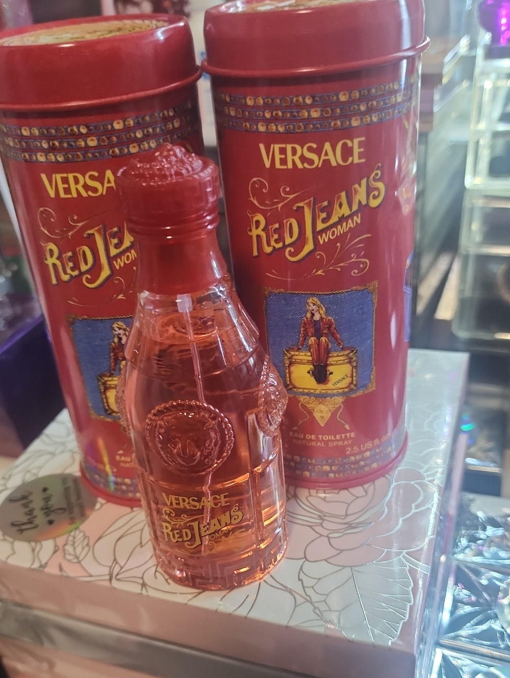Versace Red Jeans Woman Eau de Toilette - Red Bottle & Tin